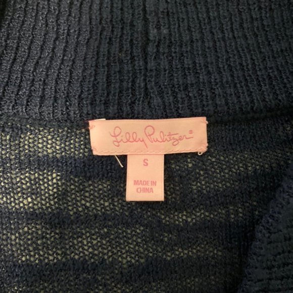 Lilly Pulitzer Navy Cardigan - small - Picture 2 of 2